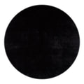 Lyla Machine Washable Shaggy Black Round Rug