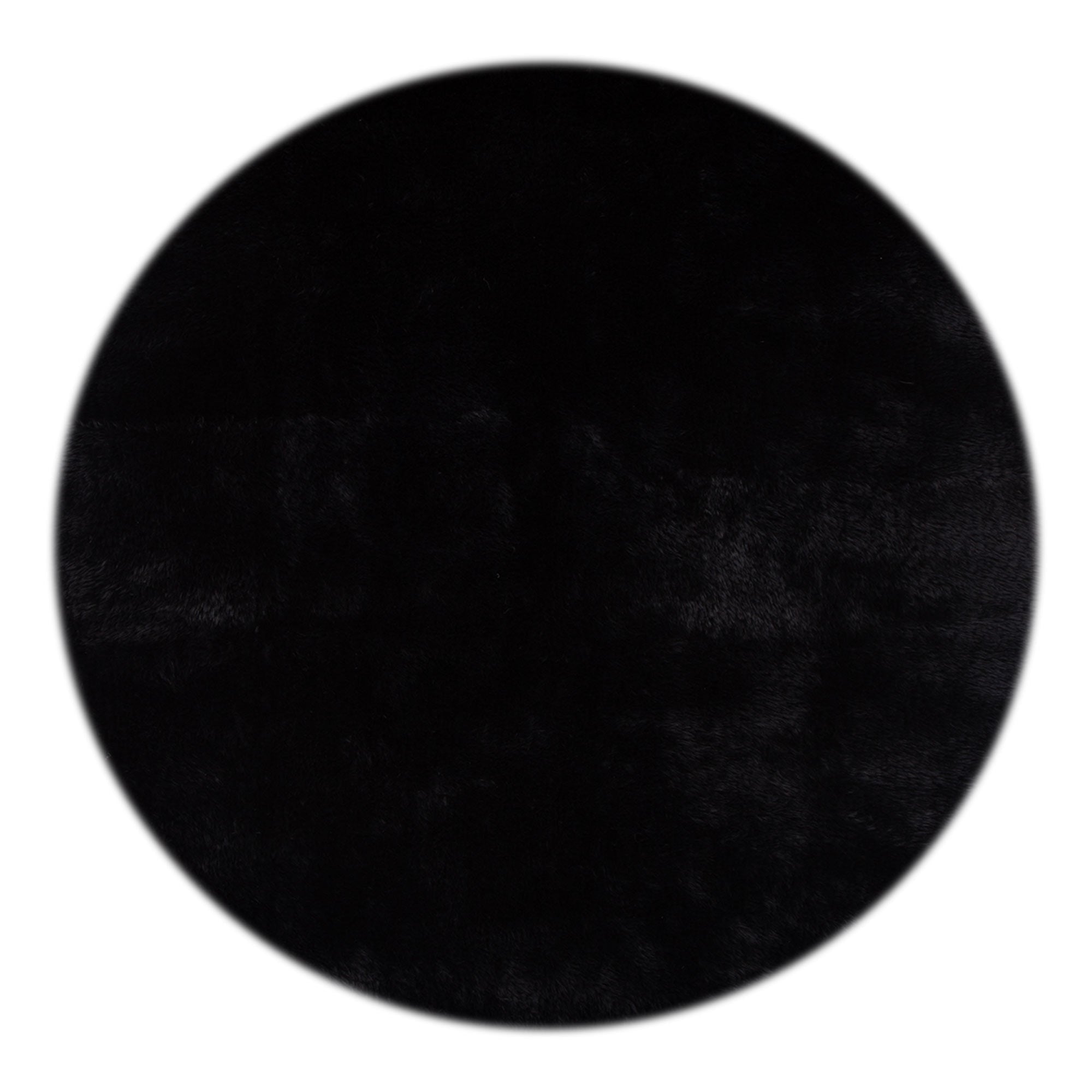 Lyla Machine Washable Shaggy Black Round Rug