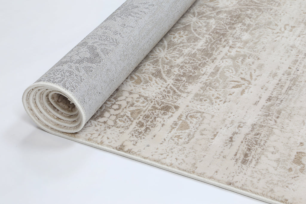 Bohemian Paradise Solid Beige Modern Rug - 02BEIG