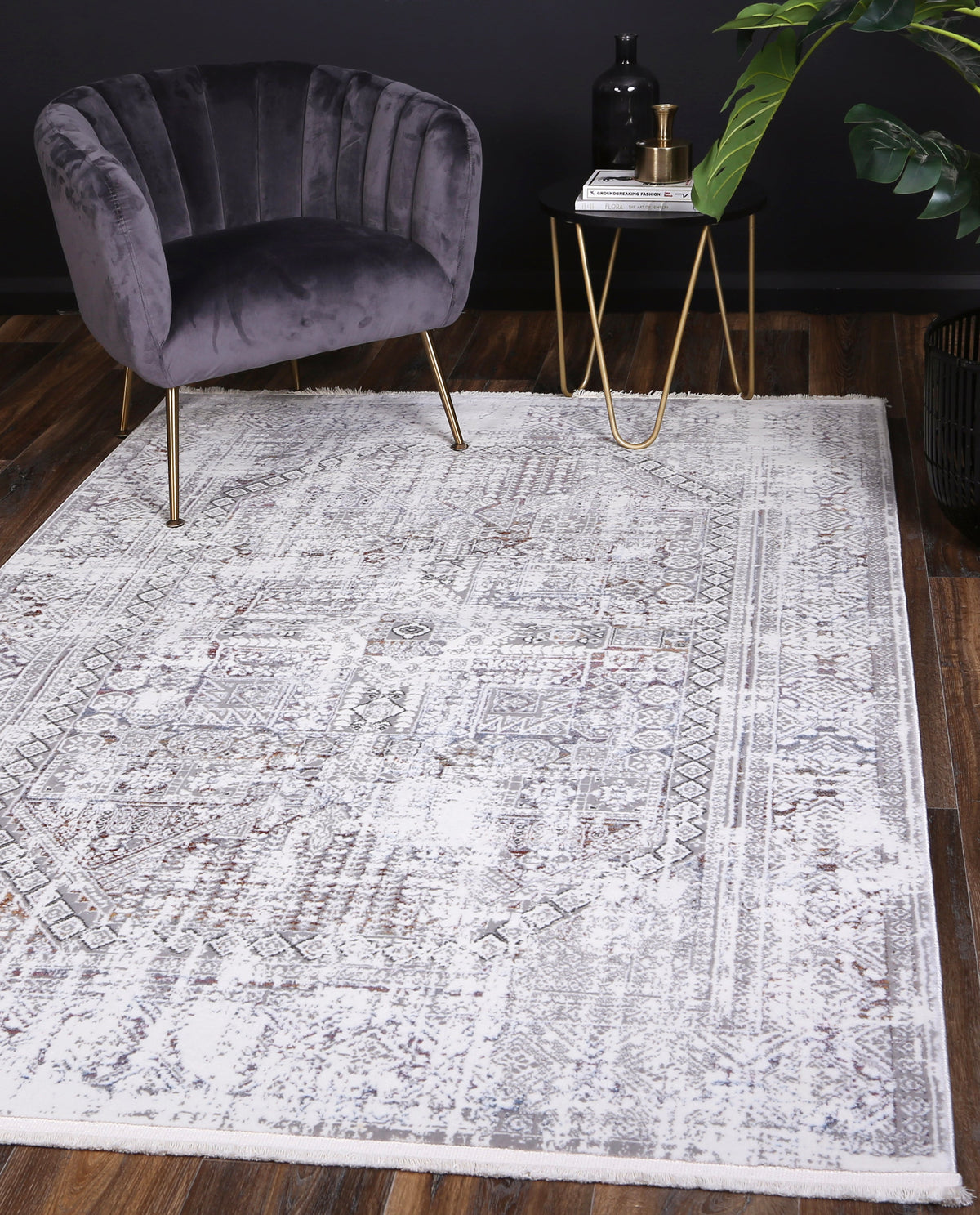 Boho Haven Panel Grey Multi Rug - 03GMUL