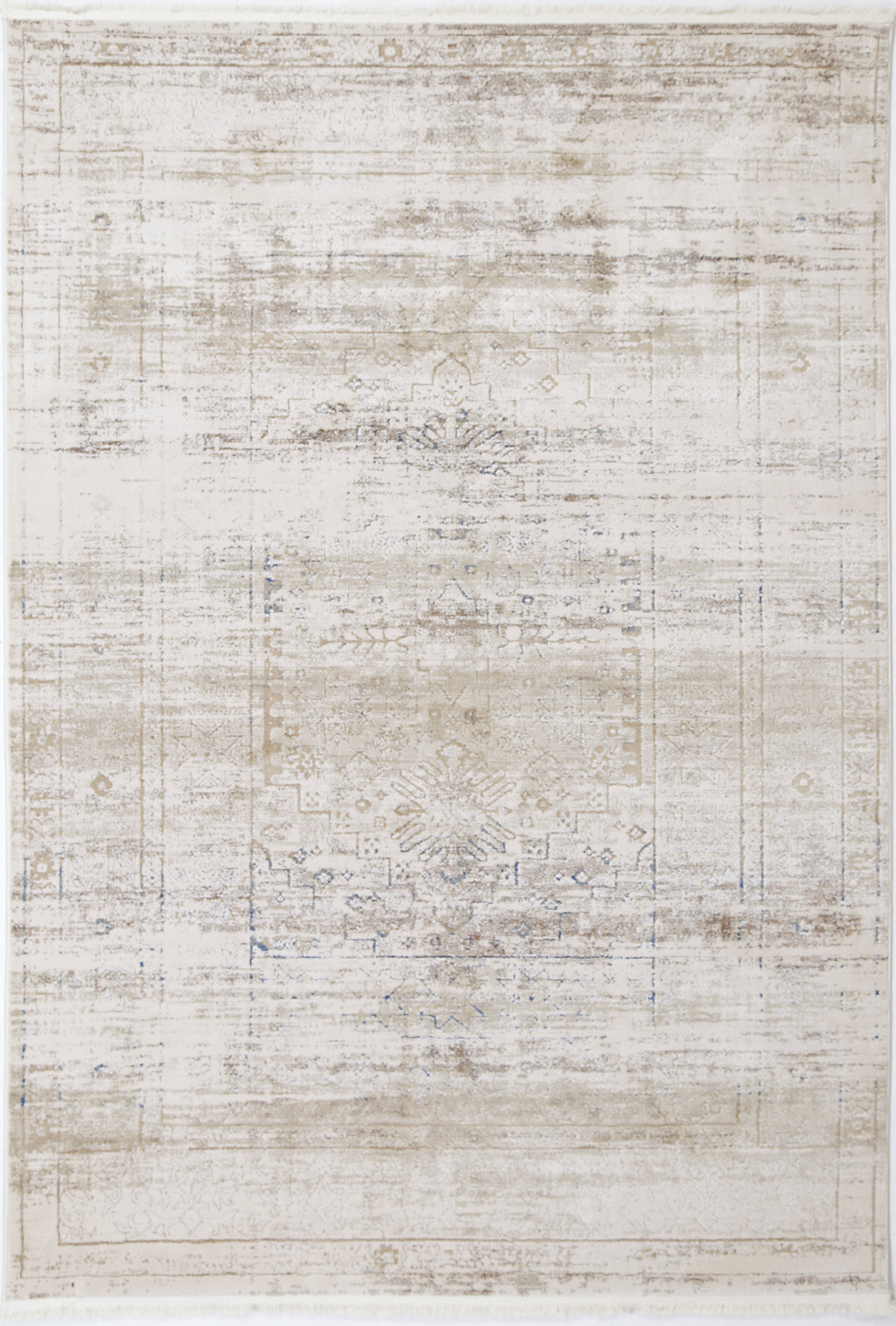 Bohemian Paradise Traditional Grey Blue Rug - 04GBLU
