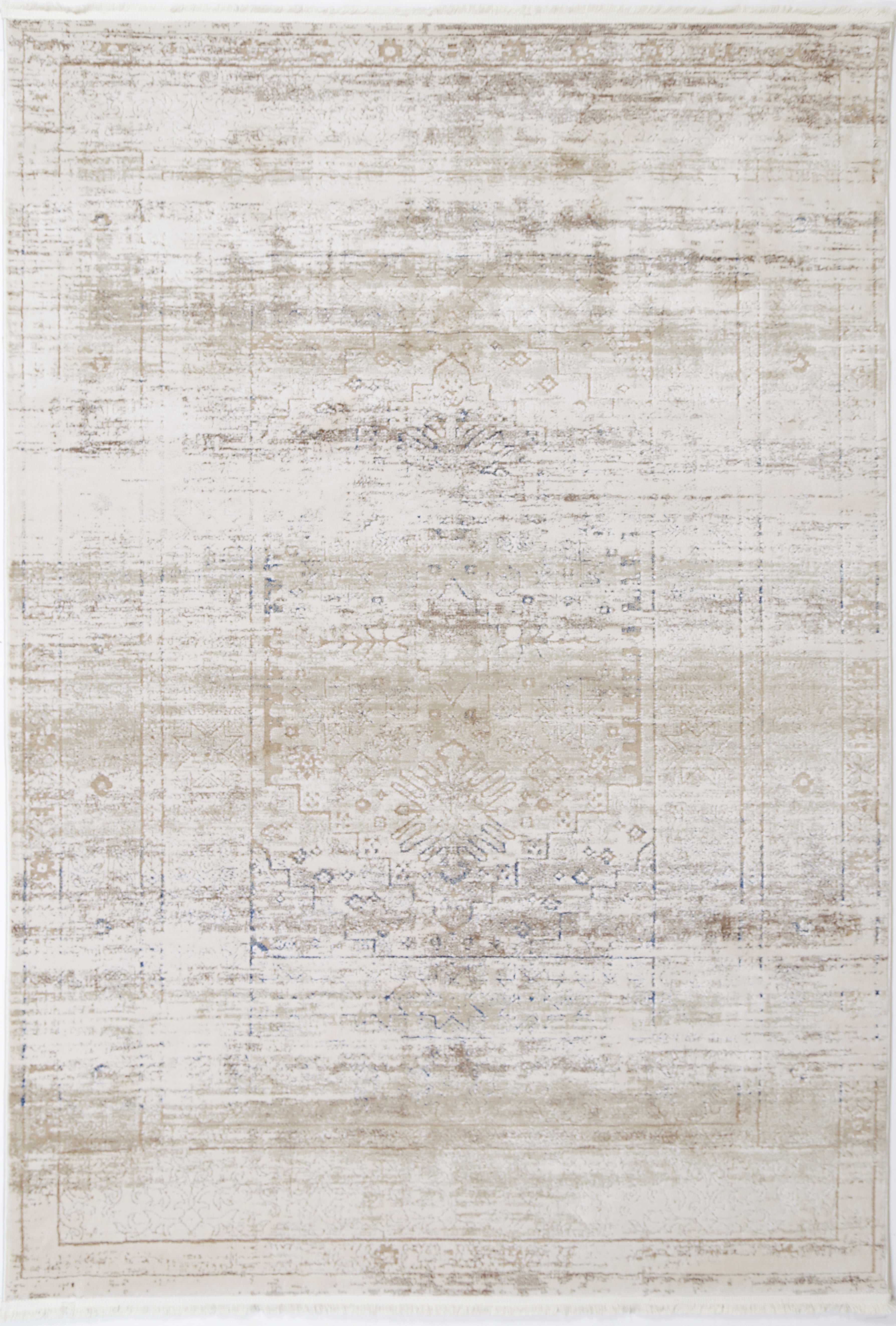 Bohemian Paradise Traditional Grey Blue Rug - 04GBLU