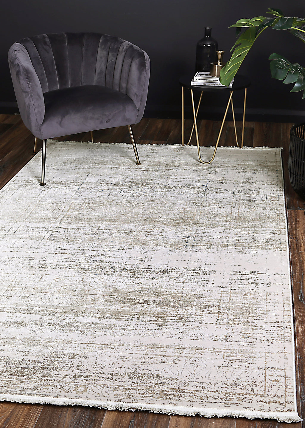 Bohemian Paradise Traditional Grey Blue Rug - 04GBLU