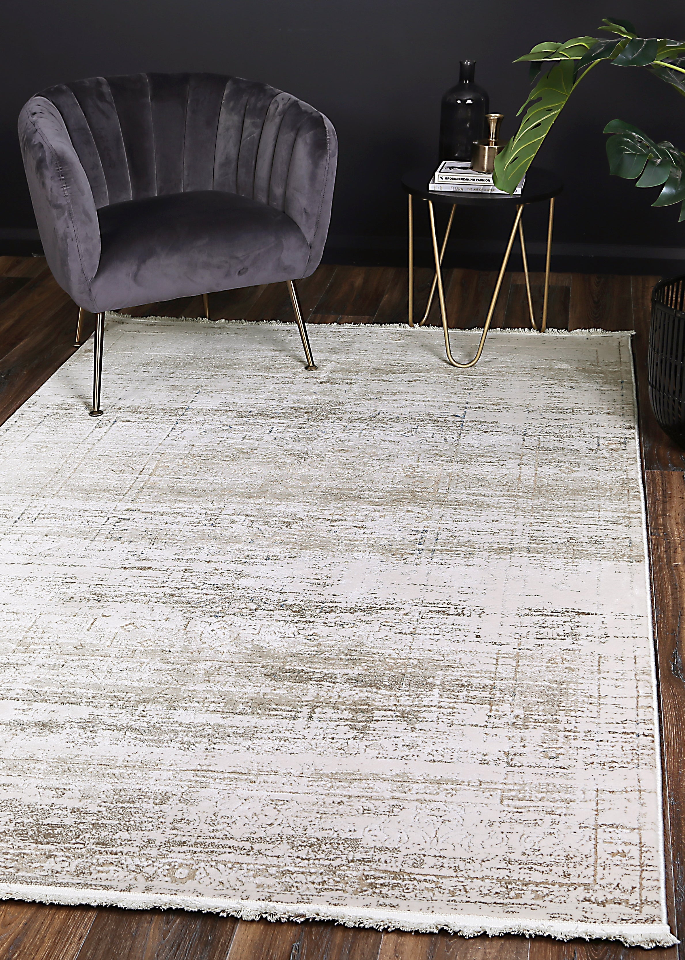 Bohemian Paradise Traditional Grey Blue Rug - 04GBLU