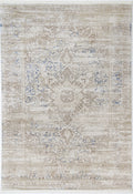 Bohemian Paradise Medalion Beige Blue Rug - 06BBLU