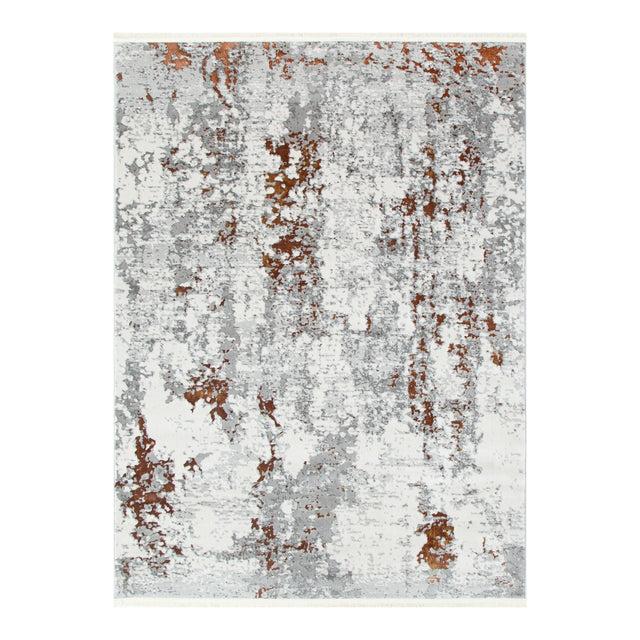Boho Haven One Modern Grey Terracotta Rug - 01GTER