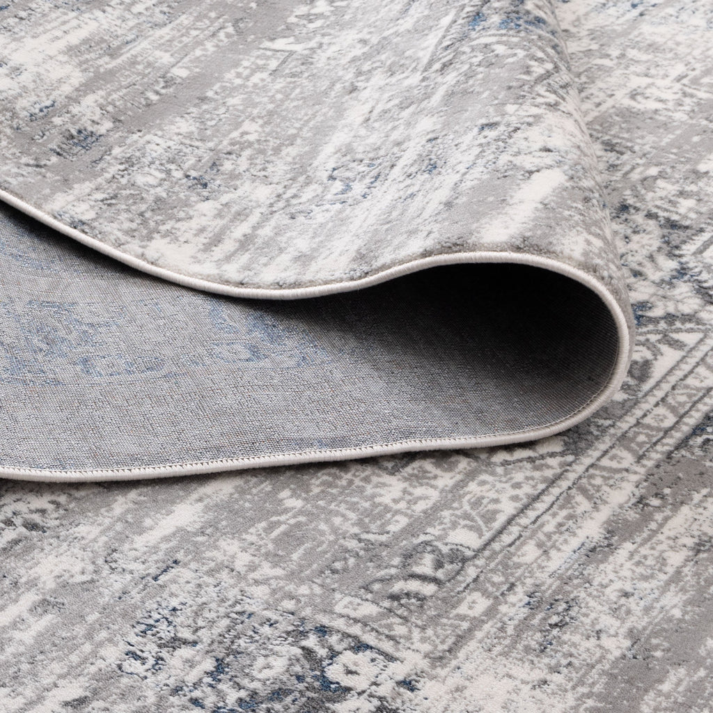 Bohemian Paradise Medalion Grey Blue Rug - 06GBLU