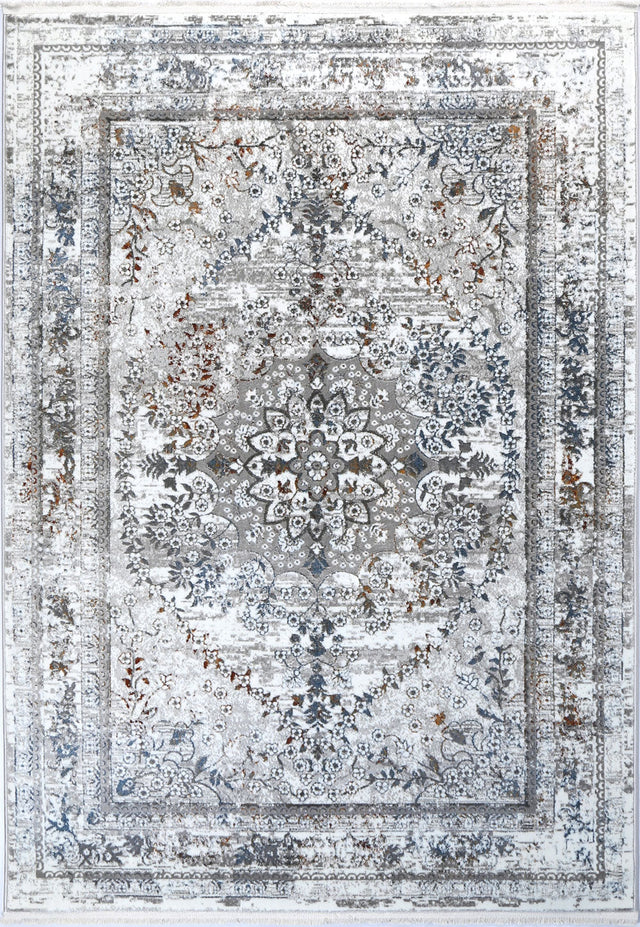 Boho Haven Vintage Medalion Grey Multi Rug - 08GMUL