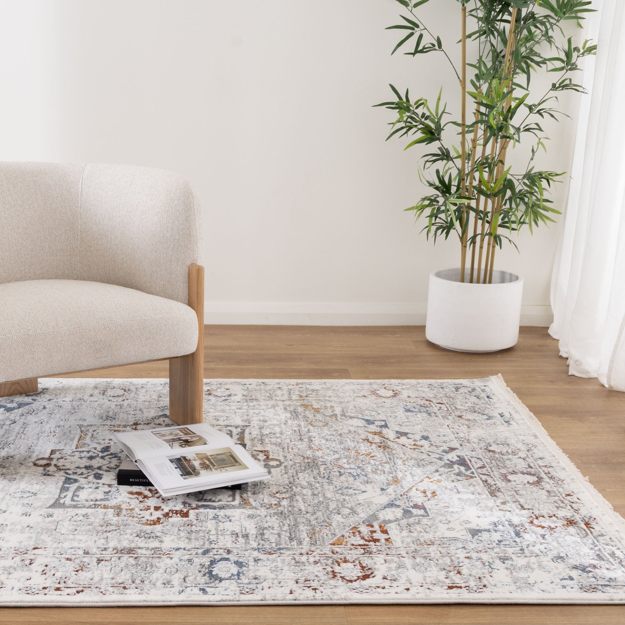 Bohemian Paradise Classic Vintage Grey Multi Rug - 09GMUL