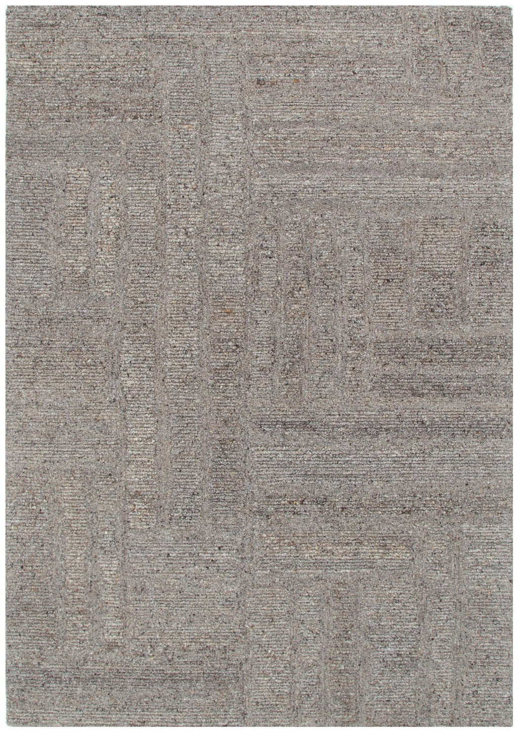 Seren Brown Grey Modern Wool Rug