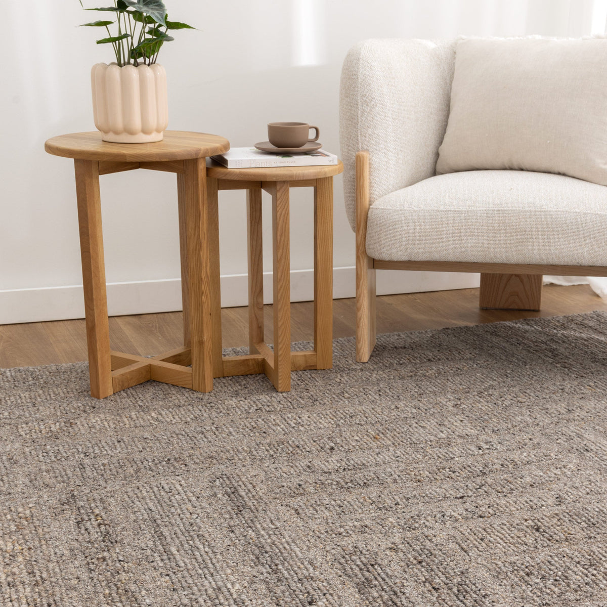 Serenade Brown Grey Modern Wool Rug