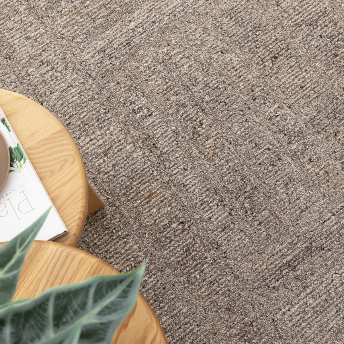 Serenade Brown Grey Modern Wool Rug