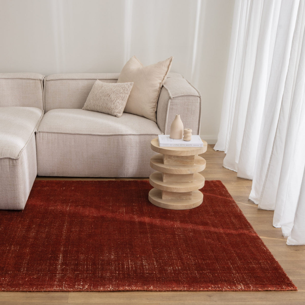 Quay Burnt Terracotta Indoor Outdoor Rug