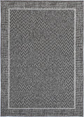 Capri Black Natural Boarder Rug