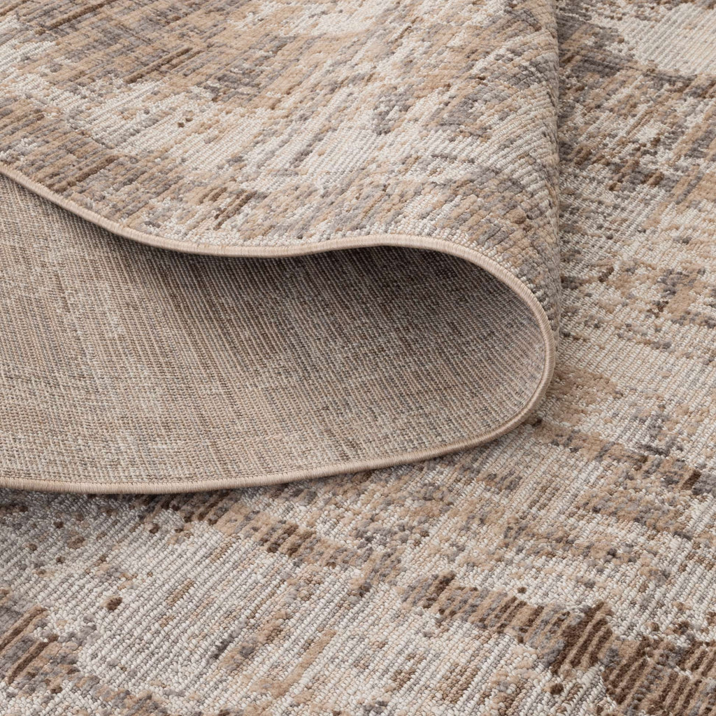 Cherie Distressed Look Watercolour Beige Grey Rug - CH08