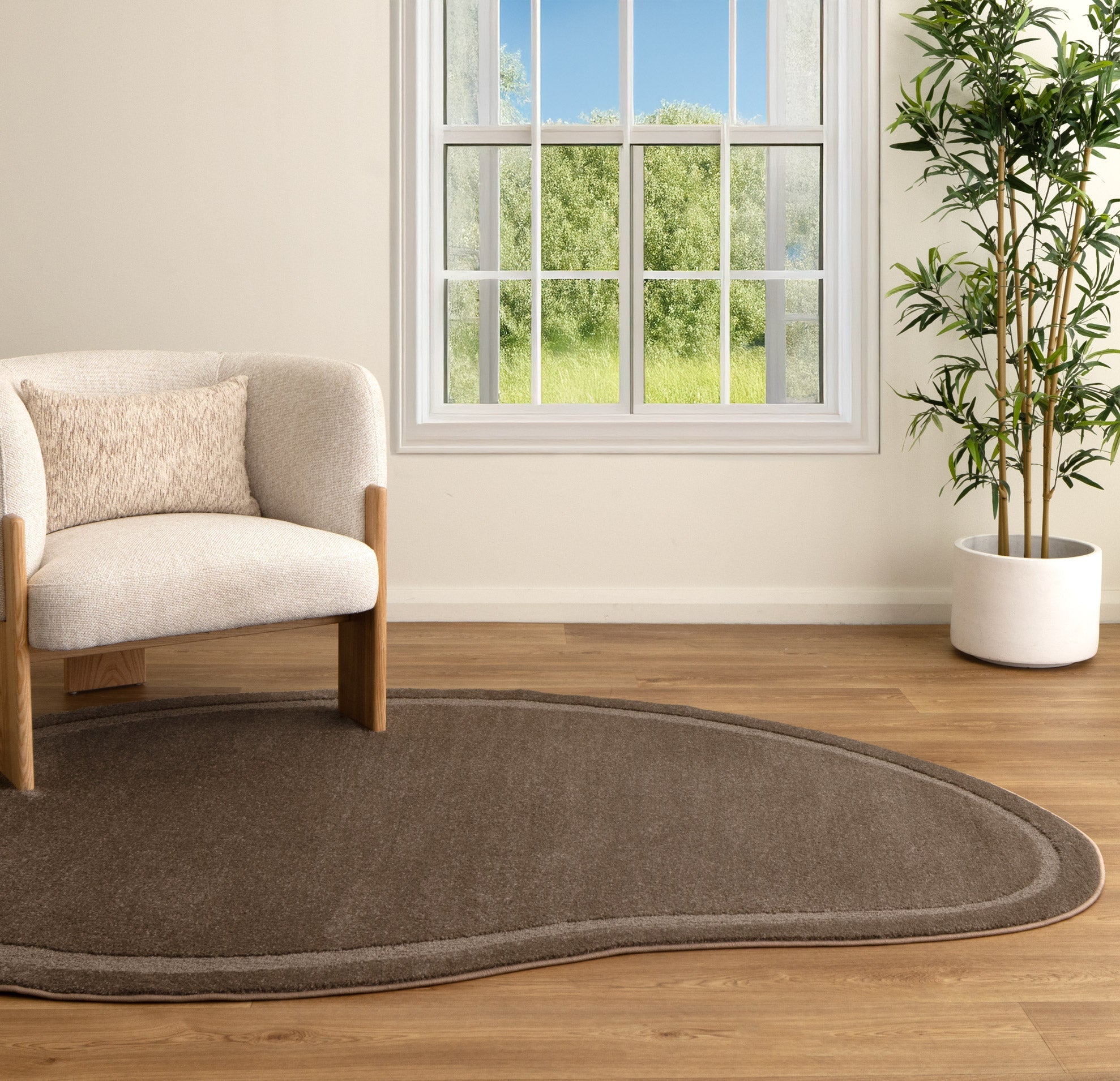 Nessa Brown Jellybean Rug (N800)