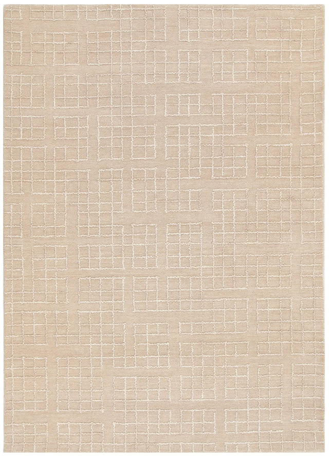 Marasco Croissant Beige Knitted Wool Rug