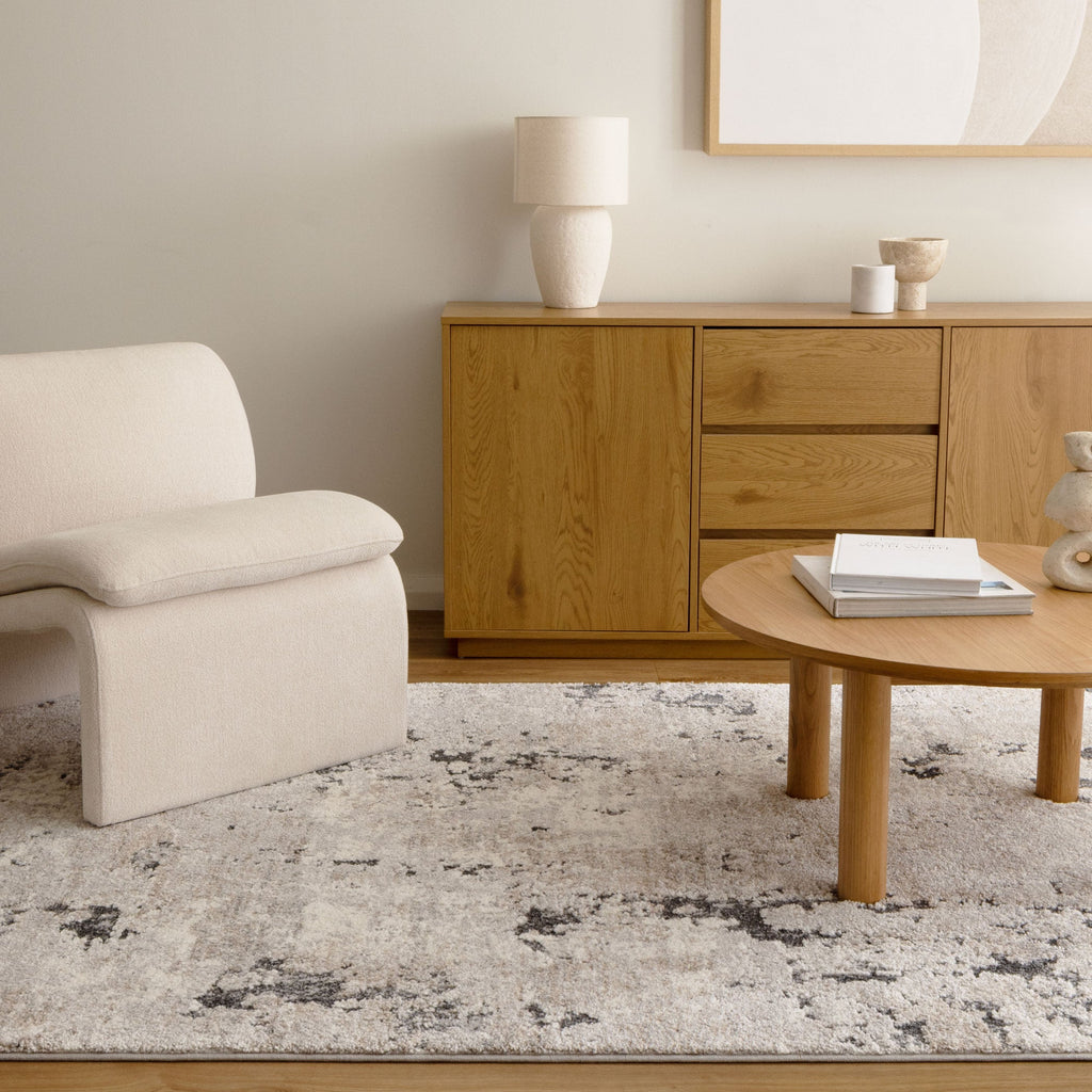 Dorado Abstract Textured Grey Beige Rug