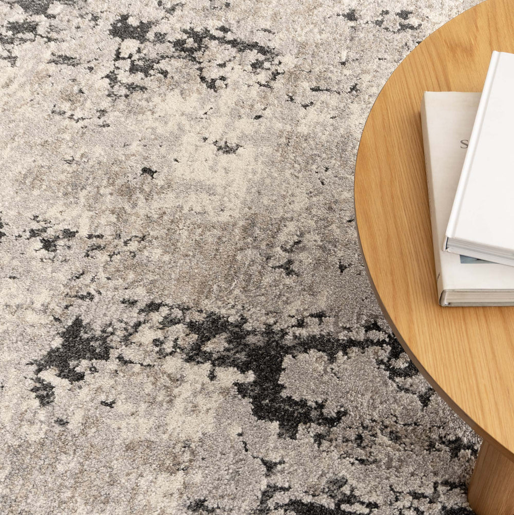 Dorado Abstract Textured Grey Beige Rug