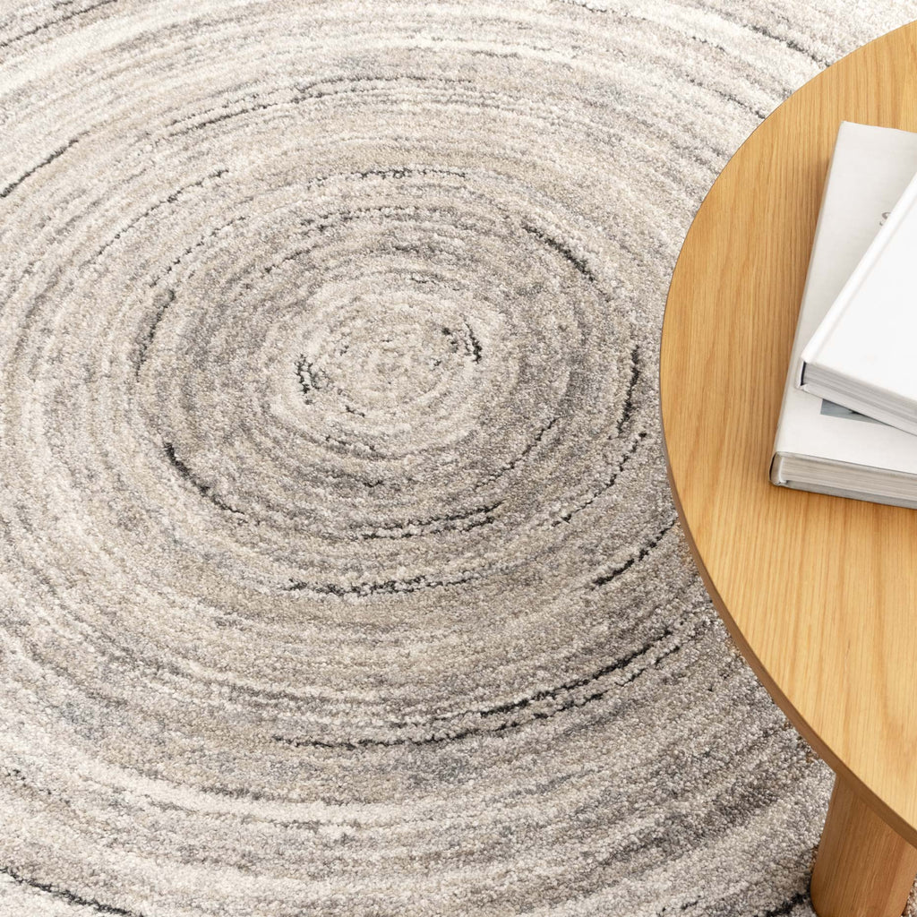 Dorado Modern Ripple Grey Beige Rug