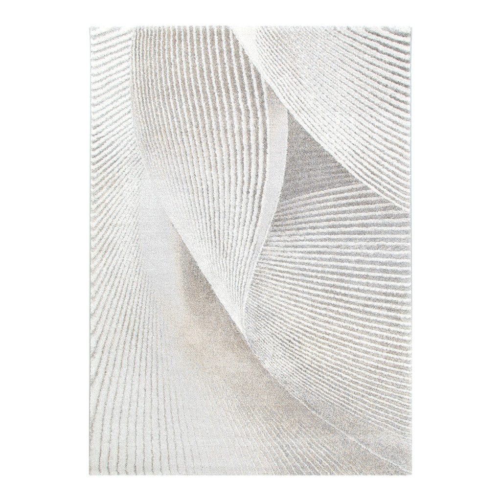 Dorado Abstract Contour Grey Beige Rug