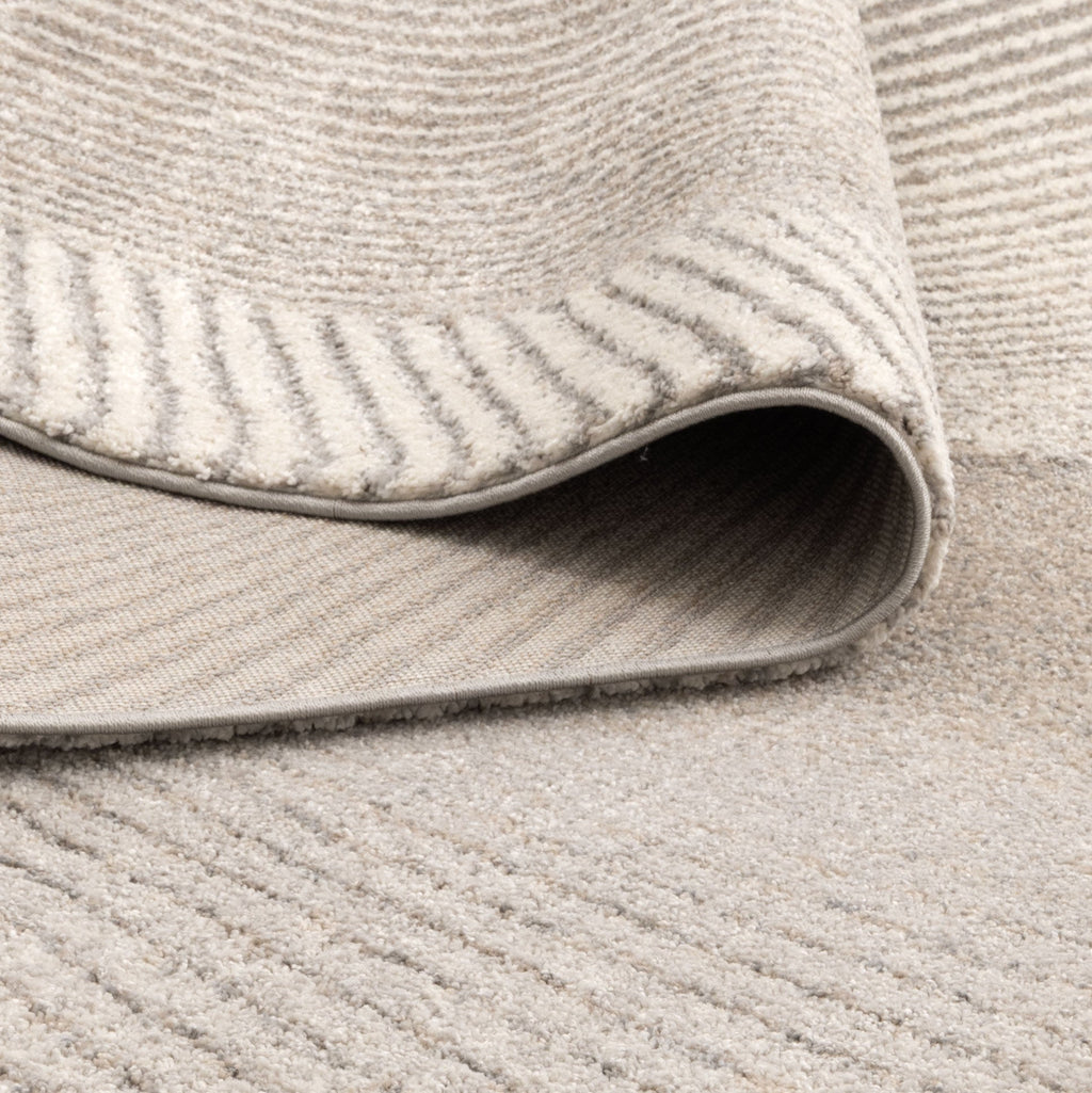 Dorado Abstract Contour Grey Beige Rug