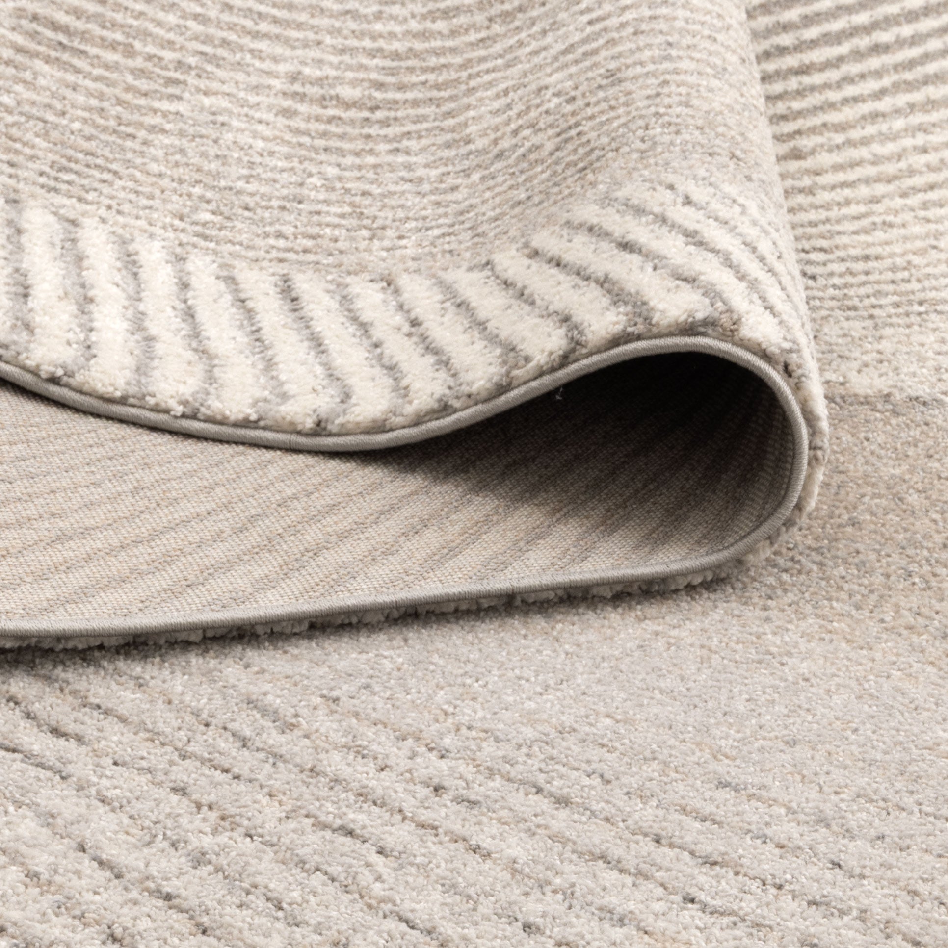 Dorado Abstract Contour Grey Beige Rug