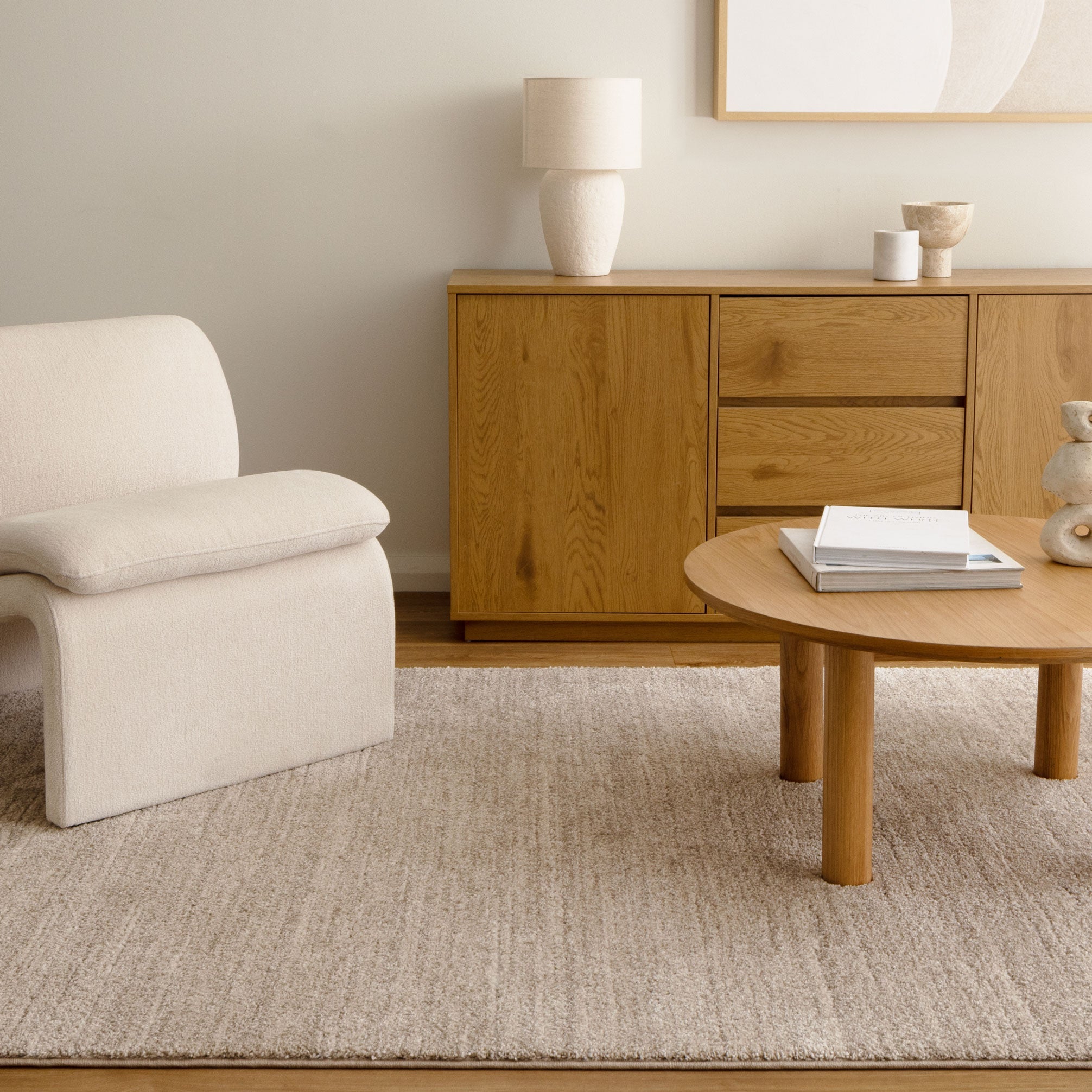 Dorado Minimalist Tonal Beige Rug