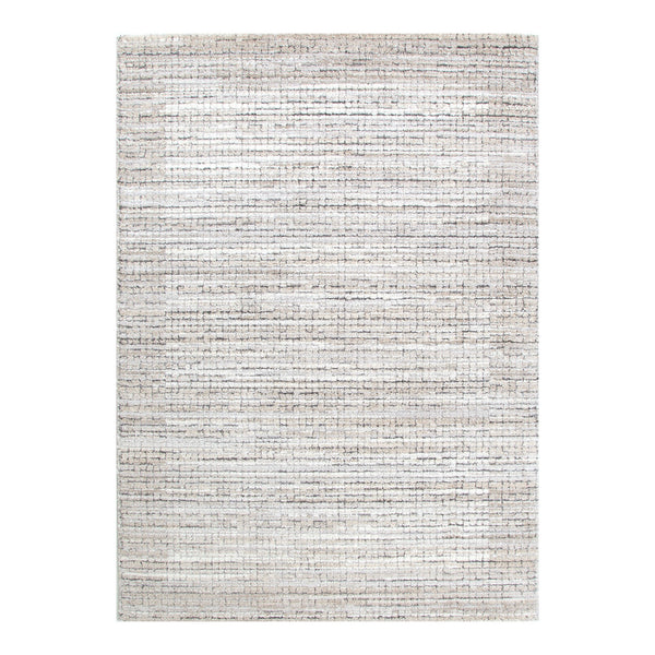 Eldorado Textured Look Border Grey Beige Rug