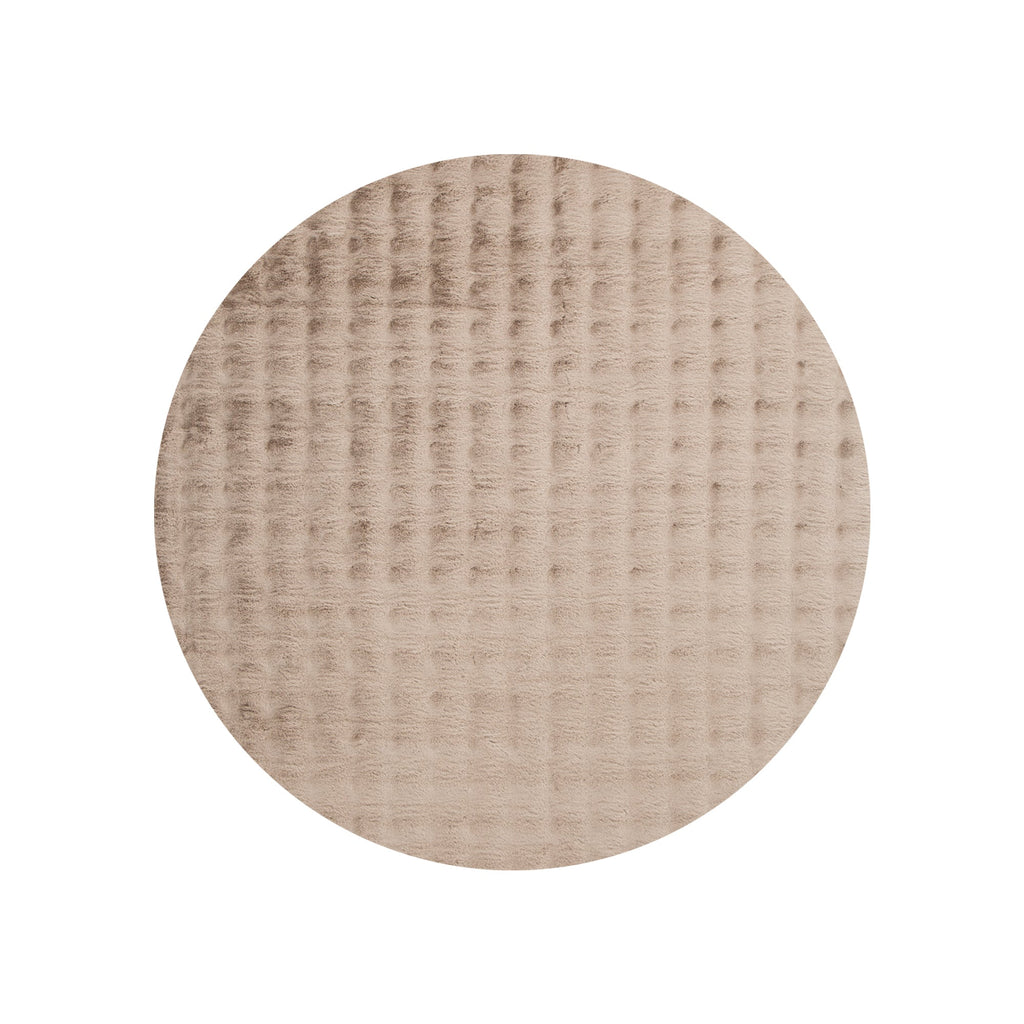 Purity Washable Round Rug Dark Beige