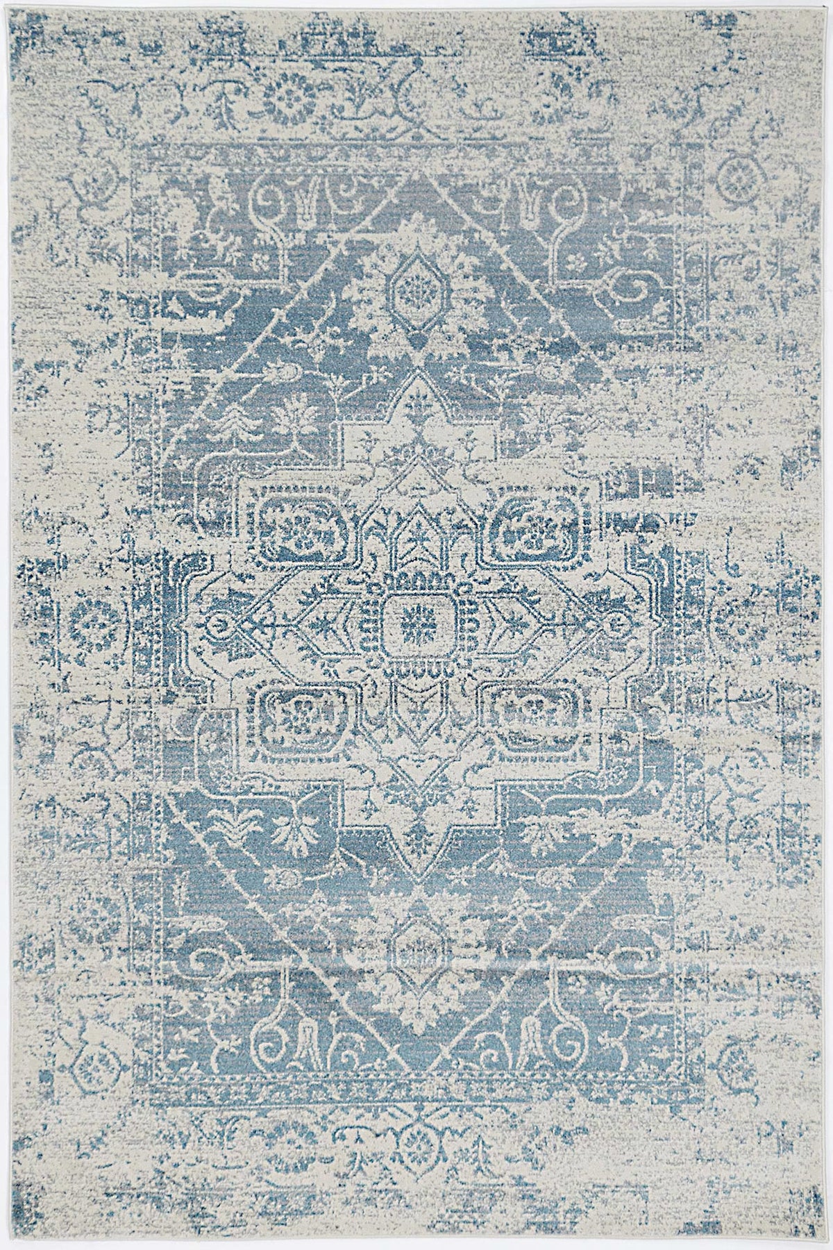 Dainty Audrey Ivory & Blue Rug