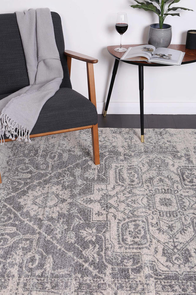 Dainty Audrey Ivory & Grey Rug