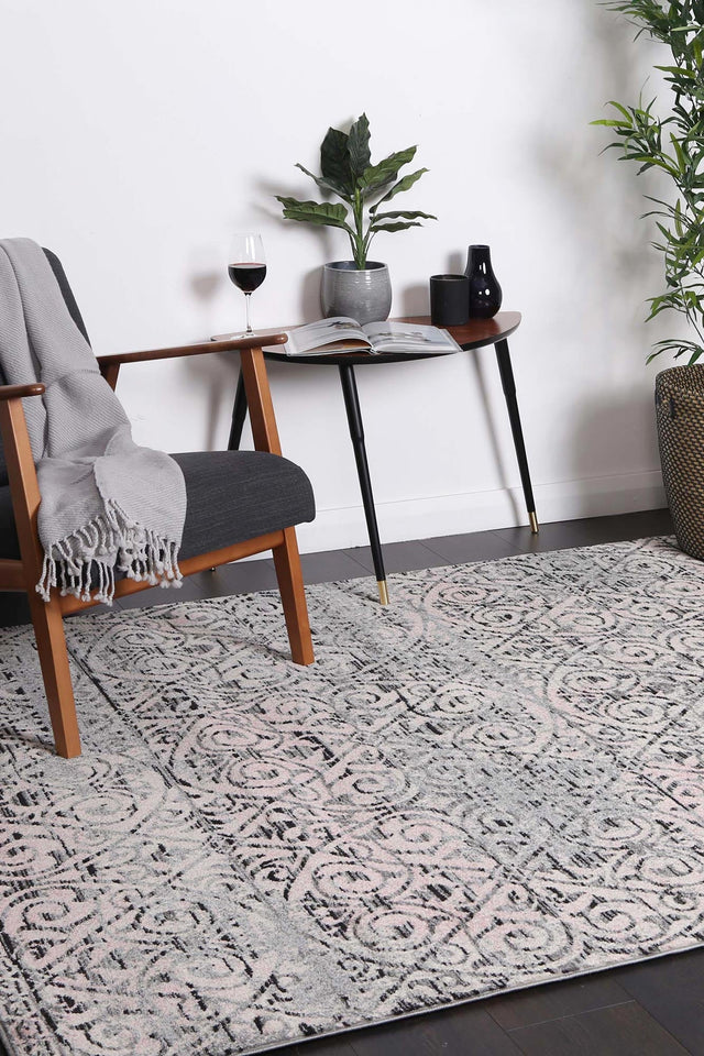 Dainty Katherine Pink & Ash Rug
