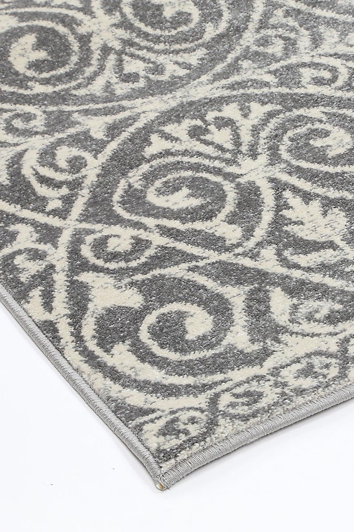Dainty Katherine Grey & Ivory Rug