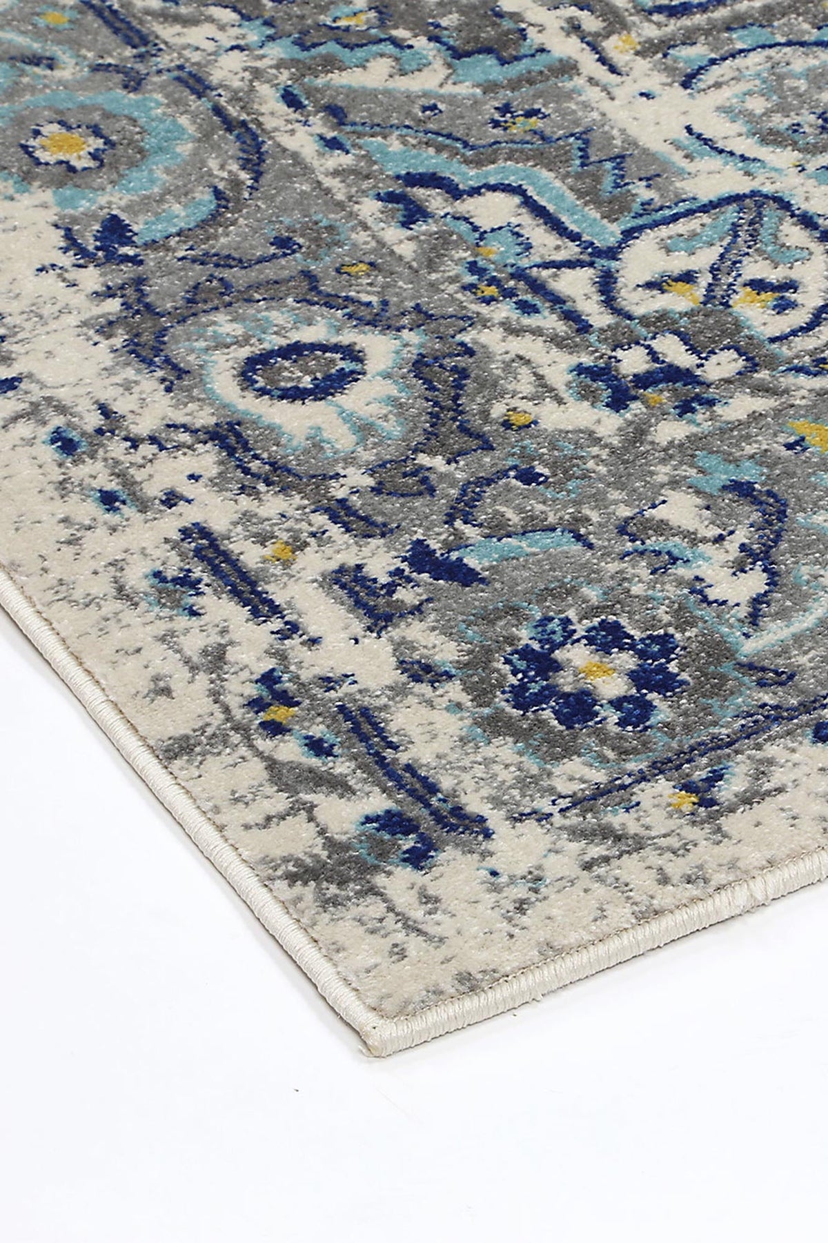 Dainty MeMontana Ivory & Blue Rug