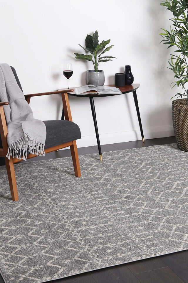 Dainty Cassiday Grey & Ivory Rug