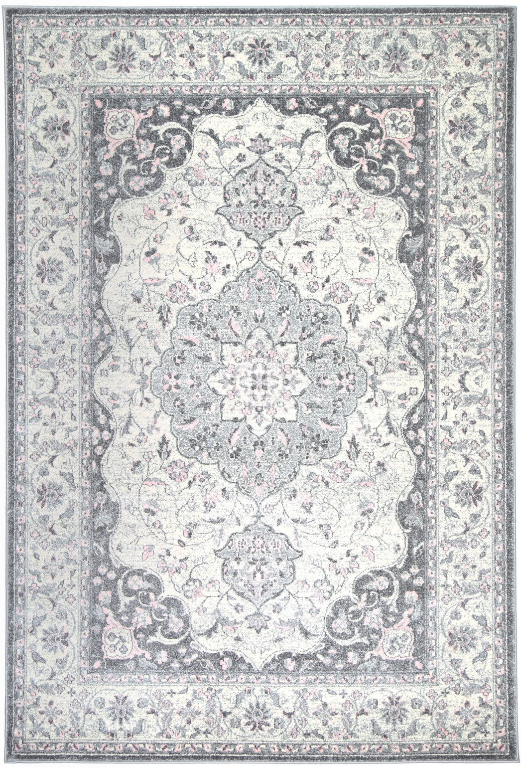 Dainty Traditional Grey Rug