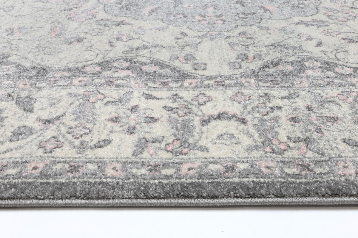 Dainty Traditional Grey Rug