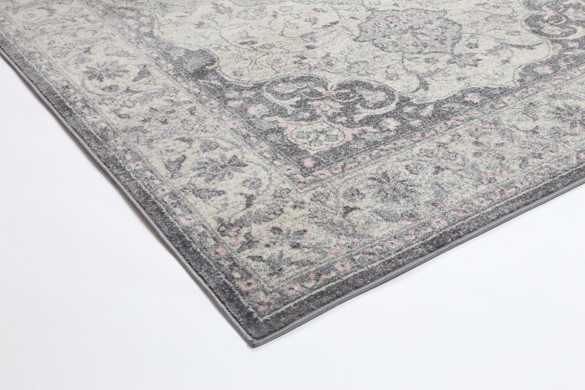 Dainty Traditional Grey Rug