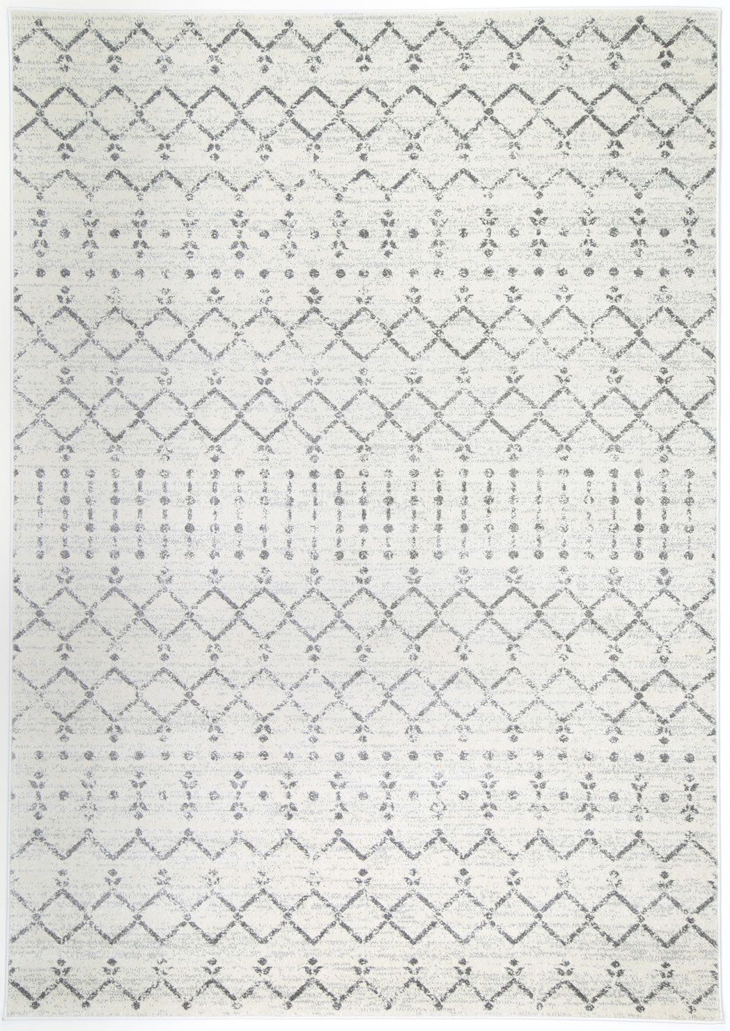 Dainty Geomtric Ivory and Grey