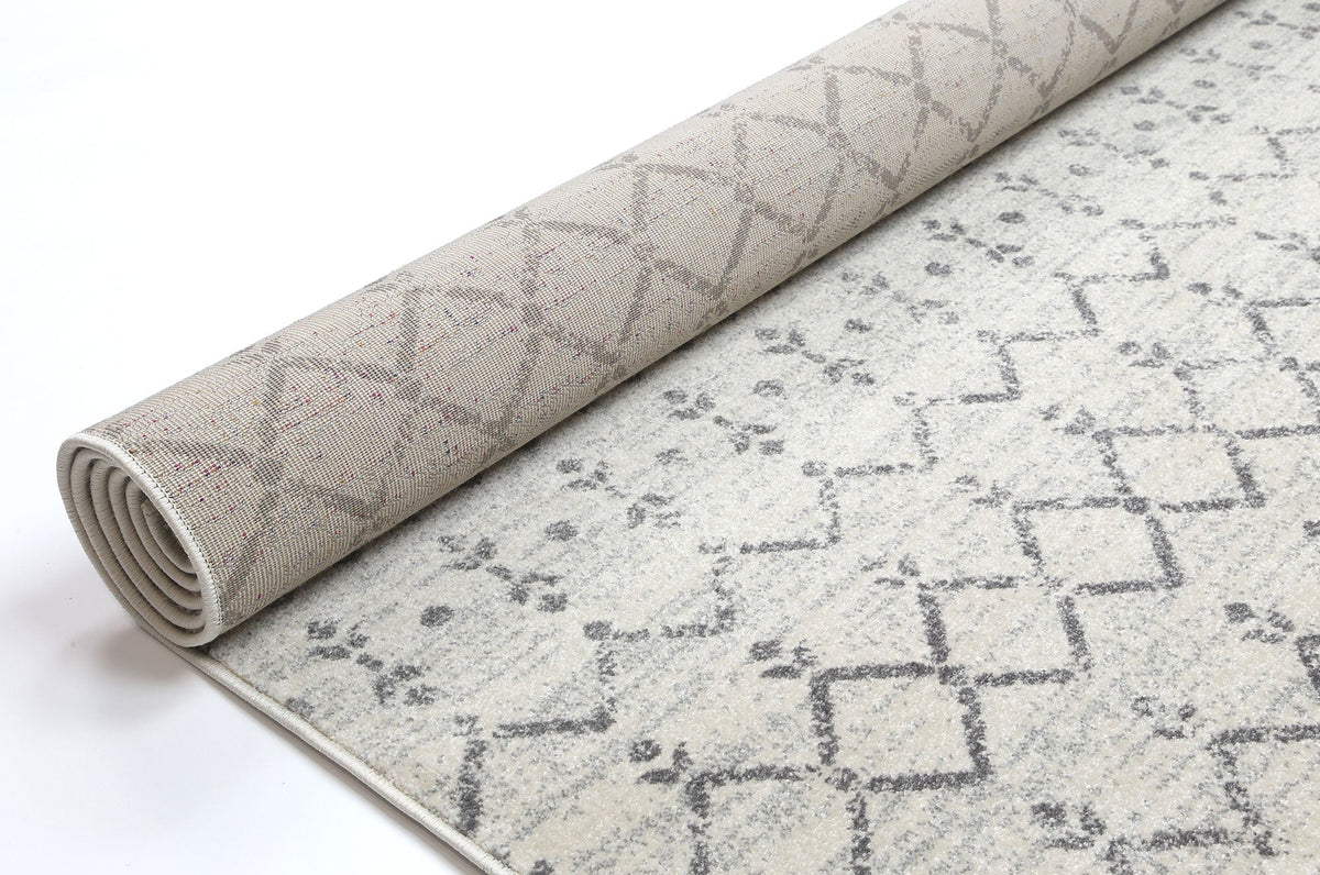 Dainty Geomtric Ivory and Grey