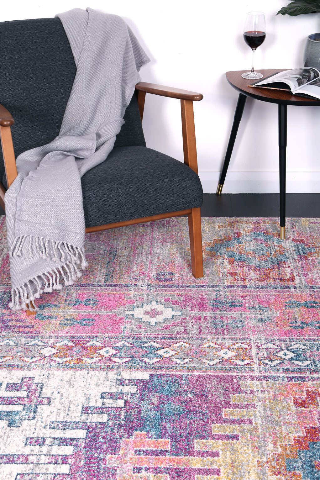 Dainty Ikat Multi Coloured Rug