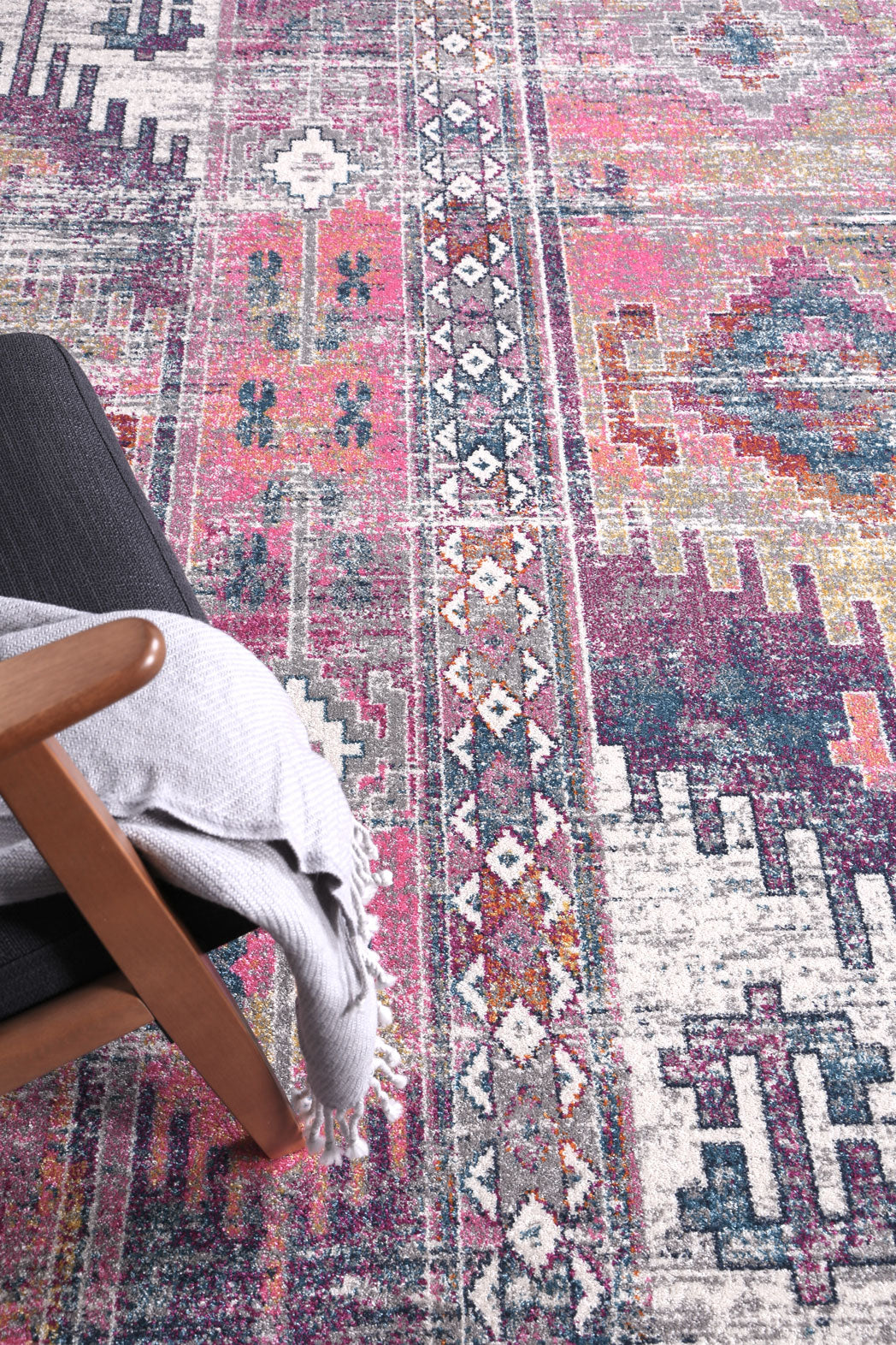 Dainty Ikat Multi Coloured Rug