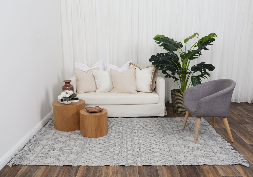Diego Inca Grey Wool Rug - DIEG01