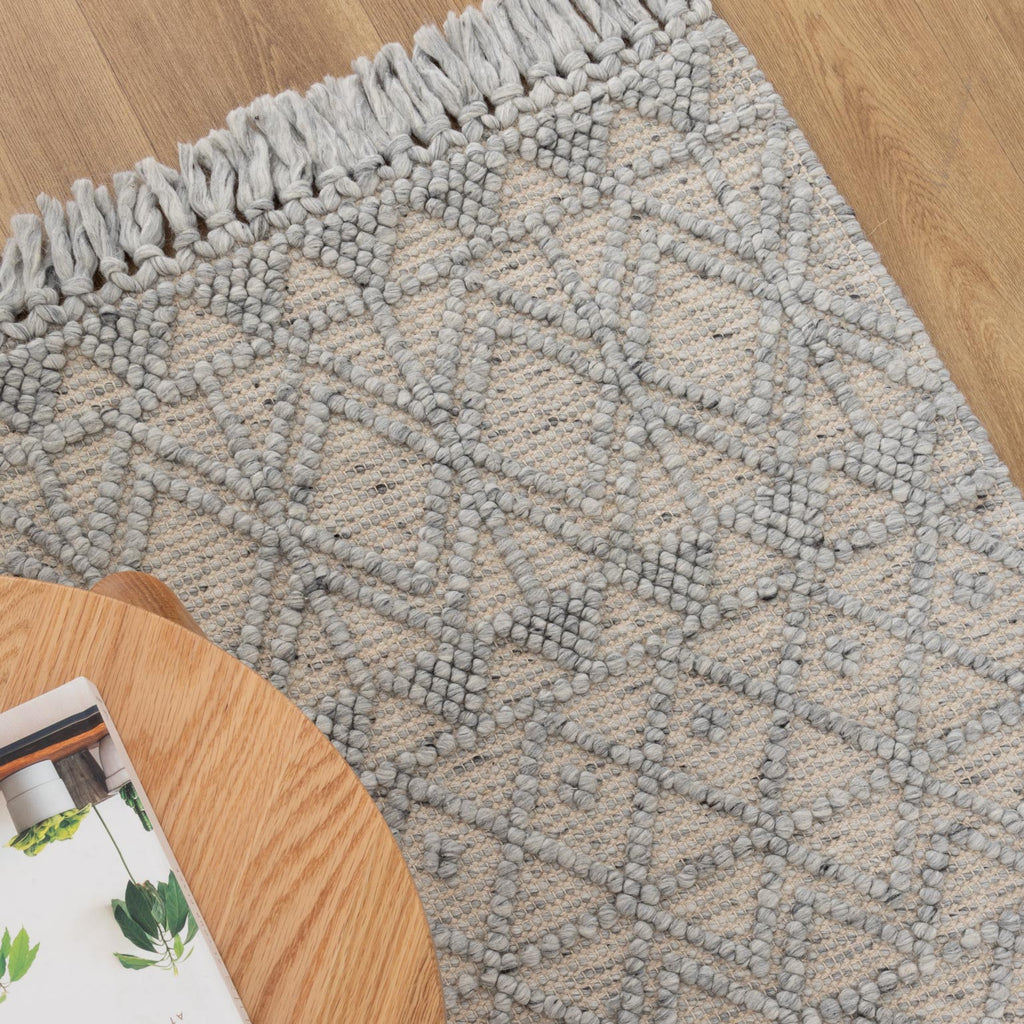 Diego Inca Grey Wool Rug - DIEG01