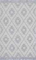 Diego Geometric Grey Wool Rug - DIEG04