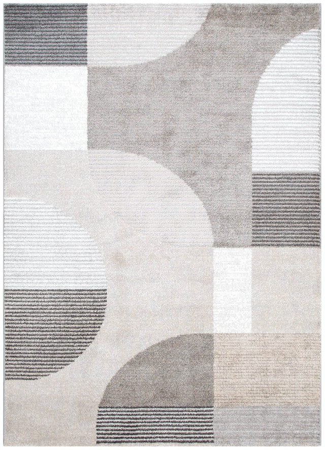 Eldorado Grey Beige Arches Rug - D001