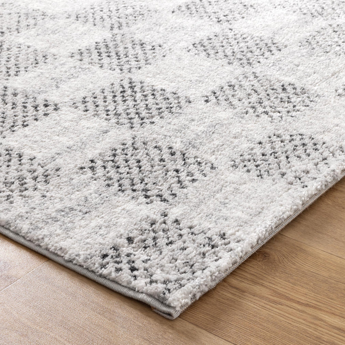 Eldorado Grey Checkered Rug - D002