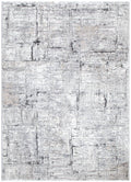 Dorado Grey Distressed Lines Rug - D003