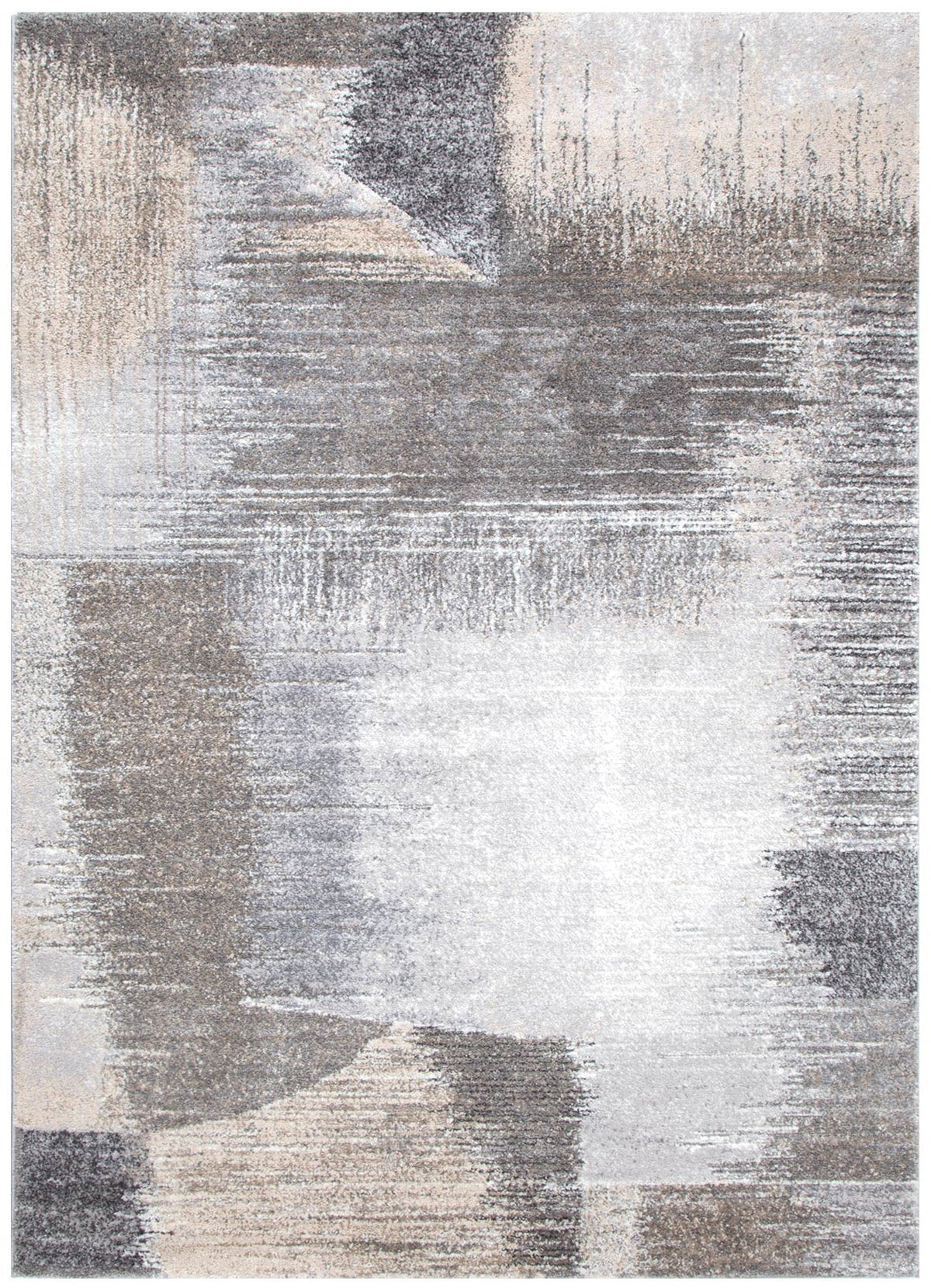 Eldorado Grey Beige Faded Abstract Rug - D005
